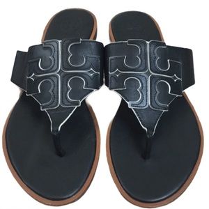 Tory Burch black miller sandals